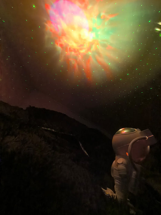 Astronauta Proyector De Luces Galaxia Con Bluetooth Y Parlante