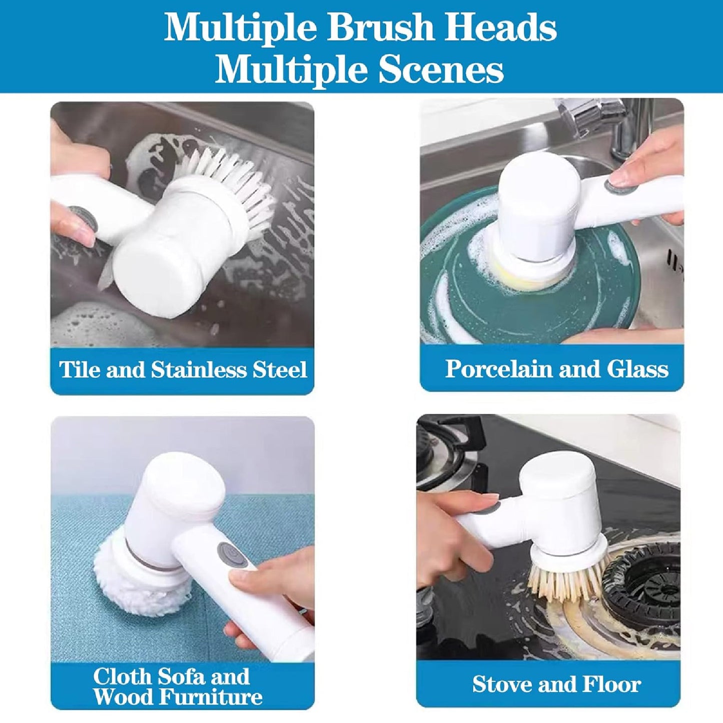 Cepillo Eléctrico De Limpieza 4 en 1