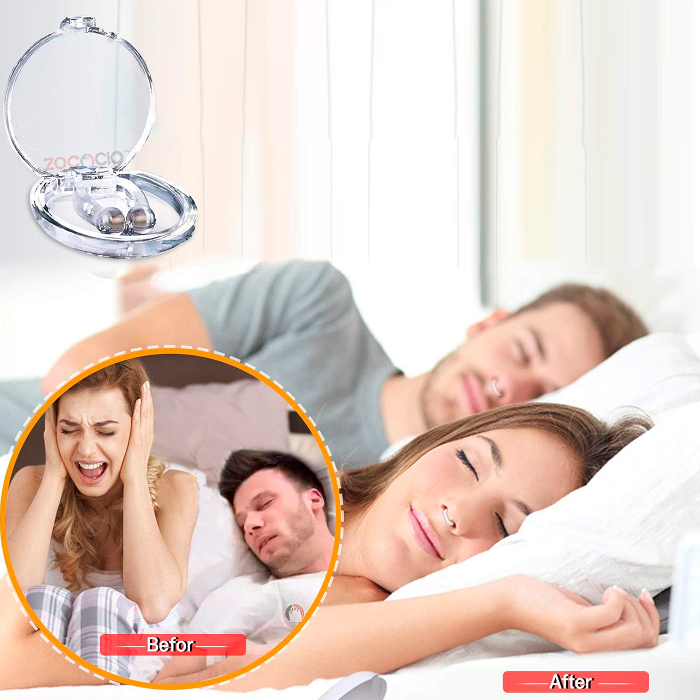 Antirronquido Magnético Clip Nasal KitX4